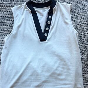 Barley Buttoned V-Neck Tank Top